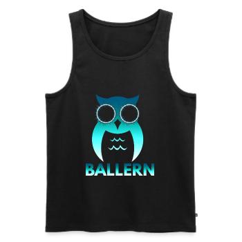 Ballers Techno Rave Raver Gift - Men's Premium Organic Tank Top - black - Front - Michal (187cm)