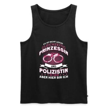 Polizistin Prinzessin - Männer Premium Bio Tank Top - Schwarz - Vorne - Michal (187cm)