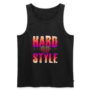 Hardstyle Techno Rave Raver Gift - Men's Premium Organic Tank Top - black - Front - Michal (187cm)