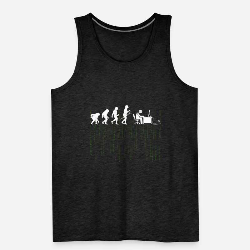 Evolution Computer Enticklung BrushIng Gift Men's Premium Organic Tank Top