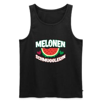 Melonen Schmugglerin Schwanger Lustiges Geschenk - Männer Premium Bio Tank Top - Schwarz - Vorne - Michal (187cm)