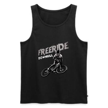Freeride Downhill Mountainbiker Geschenk - Männer Premium Bio Tank Top - Schwarz - Vorne - Michal (187cm)