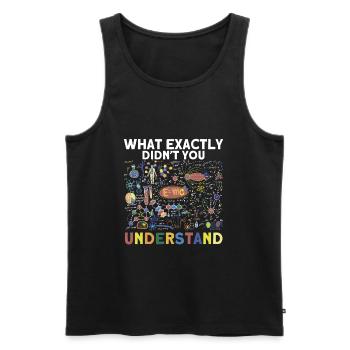 Chimie Mathe Physique Nerd Science Geek motif - Débardeur bio Premium Homme - noir - Devant - AI Model Male 178 light (178cm)