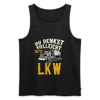 LKW LKW-Fahrer Lustiger Spruch - Männer Premium Bio Tank Top - Schwarz - Vorne - AI Model Male 178 light (178cm)