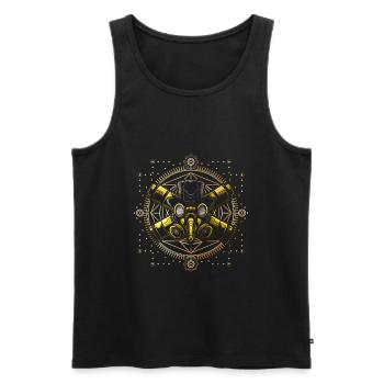 Plage Doktor Plague Mittelalter Pest Geschenk - Männer Premium Bio Tank Top - Schwarz - Vorne - AI Model Male 178 light (178cm)