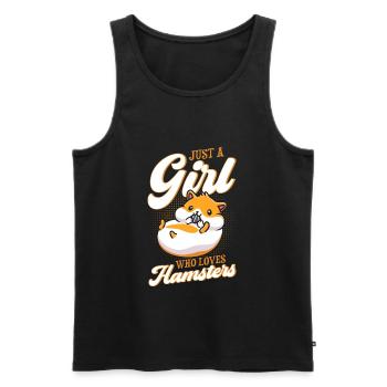 Just A Girl Who Loves Hamsters Hamsters Cadeau - Débardeur bio Premium Homme - noir - Devant - Michal (187cm)
