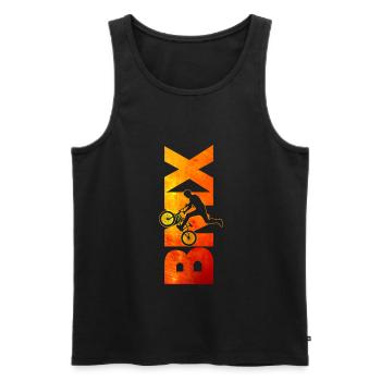 BMX BMX Rider BMXer Freestyle Stunts Cadeau - Débardeur bio Premium Homme - noir - Devant - AI Model Male 178 light (178cm)