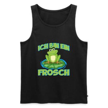 Ich Bin Ein Frosch Frösche Geschenk - Männer Premium Bio Tank Top - Schwarz - Vorne - AI Model Male 178 light (178cm)