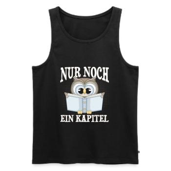 Nur Noch Ein Kapitel Leseratte Bücherwurm Geschenk - Männer Premium Bio Tank Top - Schwarz - Vorne - Michal (187cm)