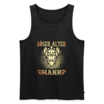 Böser Alter Mann - Männer Premium Bio Tank Top - Schwarz - Vorne - Michal (187cm)