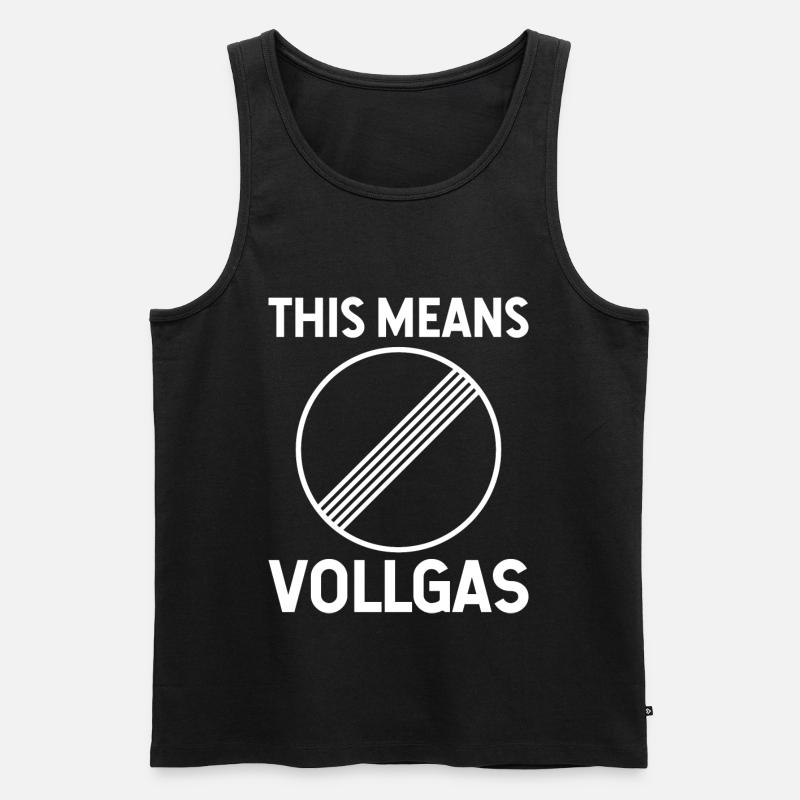Tempolimit - Männer Premium Bio Tank Top - Schwarz