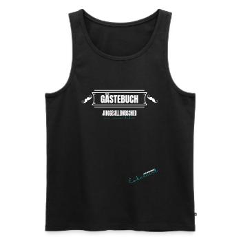 Gästebuch Junggeselle Polterer Junggesellen Männer - Männer Premium Bio Tank Top - Schwarz - Vorne - Michal (187cm)