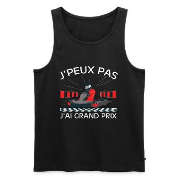 Ich kann nicht, ich habe ein Grand-Prix-Autorennen - Männer Premium Bio Tank Top - Schwarz - Vorne - Michal (187cm)
