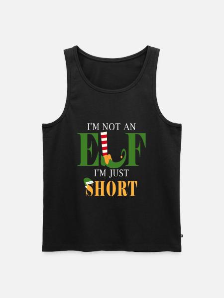 I´m Not An Elf I´m Just Short - Männer Premium Bio Tank Top - Schwarz