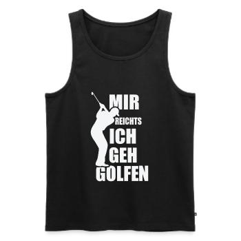 Golf Golfen Golfer Golfschlager Geschenkidee - Männer Premium Bio Tank Top - Schwarz - Vorne - Michal (187cm)