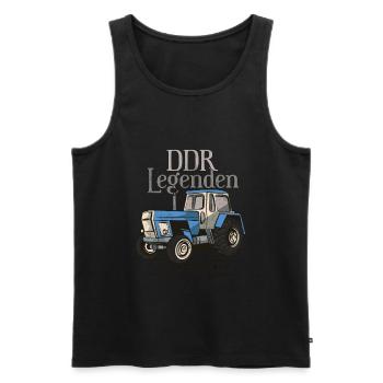 Fortschritt Traktor Landwirt Traktor Retro - Männer Premium Bio Tank Top - Schwarz - Vorne - AI Model Male 178 light (178cm)