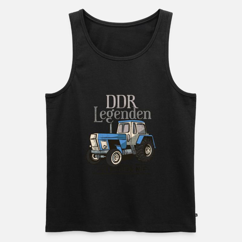 Fortschritt Traktor Landwirt Traktor Retro - Männer Premium Bio Tank Top - Schwarz