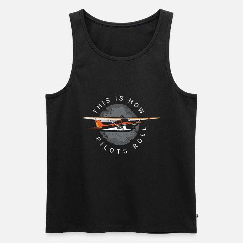 Pilot Captain Pilot Glider - Men's Premium Organic Tank Top - black