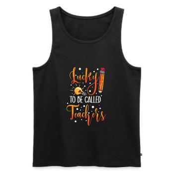 Teachers Present Teacher Training Course Teacher School - Men's Premium Organic Tank Top - black - Front - AI Model Male 178 light (178cm)