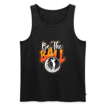 Golf Golfer Präsent Golf Spieler Golfclub Golfball - Männer Premium Bio Tank Top - Schwarz - Vorne - AI Model Male 178 light (178cm)