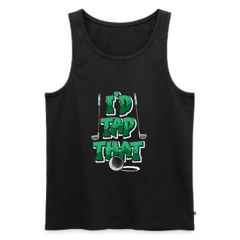 Golf Golfer Präsent Golf Spieler Golfclub Golfball - Männer Premium Bio Tank Top - Schwarz - Vorne - AI Model Male 178 light (178cm)