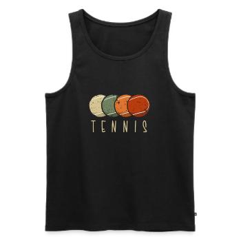 Tennis Spieler Präsent Tennis Verein Trainer Sport - Männer Premium Bio Tank Top - Schwarz - Vorne - Michal (187cm)