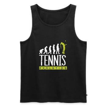 Joueur de tennis présent Tennis Club Coach Sport - Débardeur bio Premium Homme - noir - Devant - Michal (187cm)