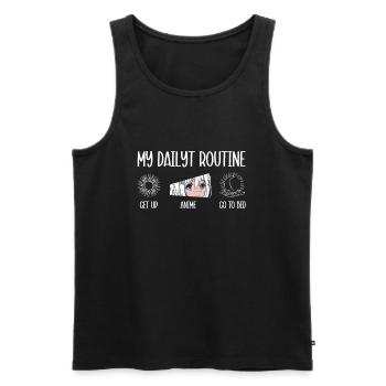 Anime Fan Present Japanese Cartoon Cosplay - Men's Premium Organic Tank Top - black - Front - Michal (187cm)