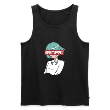 Anime Fan Present Japanese Cartoon Cosplay - Men's Premium Organic Tank Top - black - Front - Michal (187cm)