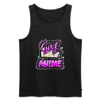 Un fan d’anime présente un cosplay de dessin animé japonais - Débardeur bio Premium Homme - noir - Devant - Michal (187cm)