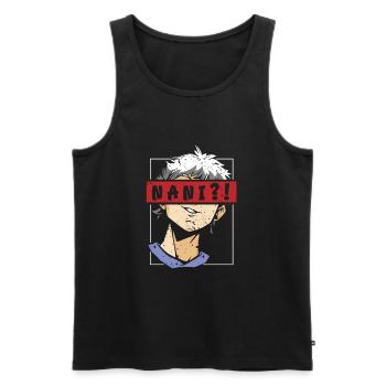 Anime Fan Present Japanese Cartoon Cosplay - Men's Premium Organic Tank Top - black - Front - Michal (187cm)