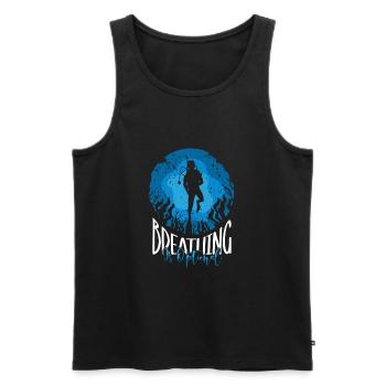 Les nageurs présentent des sports nautiques Natation Plongée - Débardeur bio Premium Homme - noir - Devant - AI Model Male 178 light (178cm)