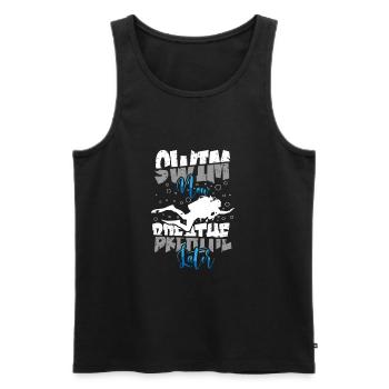 Les nageurs présentent des sports nautiques Natation Plongée - Débardeur bio Premium Homme - noir - Devant - AI Model Male 178 light (178cm)