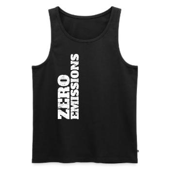 Zero emissions / electric driving / electric car - Men's Premium Organic Tank Top - black - Front - AI Model Male 178 light (178cm)