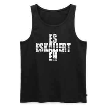 Es Eskaliert Eh Party Club Junggesellenabschied - Männer Premium Bio Tank Top - Schwarz - Vorne - Michal (187cm)