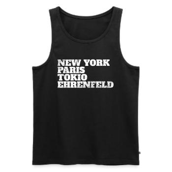 Ehrenfeld Paris Tokio New York Heimat Köln Viertel - Männer Premium Bio Tank Top - Schwarz - Vorne - AI Model Male 178 light (178cm)