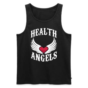 Health Angels doctor nurse emergency doctor - Men's Premium Organic Tank Top - black - Front - Michal (187cm)