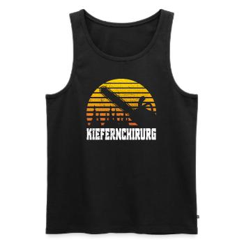 Kiefernchirurg Holzfäller Motorsäge Kettensäge - Männer Premium Bio Tank Top - Schwarz - Vorne - Michal (187cm)