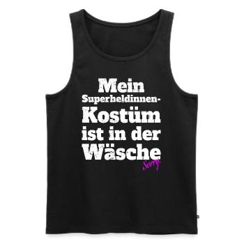 Superheldin Kostüm Ist In Der Wäsche Köln Karneval - Männer Premium Bio Tank Top - Schwarz - Vorne - Michal (187cm)