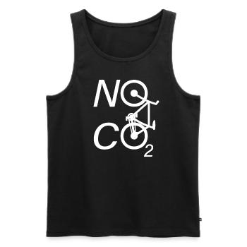 No CO2 Bike Climate Change MTB Mountain Bike E-Bike - Men's Premium Organic Tank Top - black - Front - Michal (187cm)