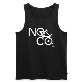 No CO2 Bicycle Climate Change MTB Mountain Bike E-Bike - Men's Premium Organic Tank Top - black - Front - Michal (187cm)