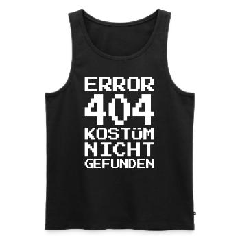 Error 404 Kostüm Nicht Gefunden Karneval Halloween - Männer Premium Bio Tank Top - Schwarz - Vorne - Michal (187cm)