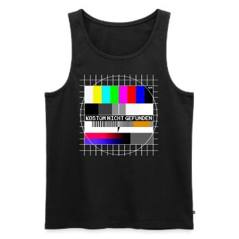 Testbild Error 404 Kostüm Nicht Gefunden Karneval - Männer Premium Bio Tank Top - Schwarz - Vorne - AI Model Male 178 light (178cm)