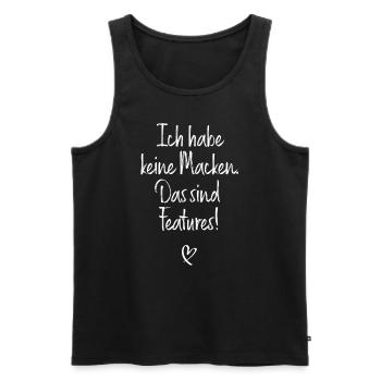 Ich Habe Keine Macken Das Sind Features Bug Macke - Männer Premium Bio Tank Top - Schwarz - Vorne - AI Model Male 178 light (178cm)