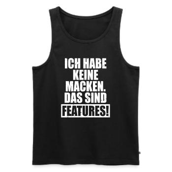 Ich Habe Keine Macken Das Sind Features Bug Macke - Männer Premium Bio Tank Top - Schwarz - Vorne - AI Model Male 178 light (178cm)