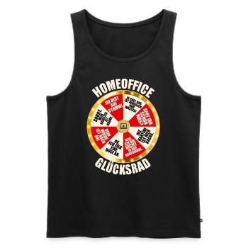 Homeoffice Glücksrad Büro Heimarbeit Home Office - Männer Premium Bio Tank Top - Schwarz - Vorne - AI Model Male 178 light (178cm)