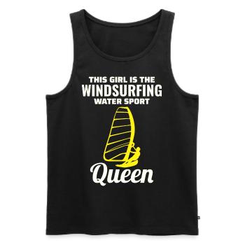 Planche à voile Fille Windsurf Windsurfer Water Sport - Débardeur bio Premium Homme - noir - Devant - Michal (187cm)