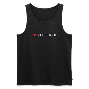 Dividends I Love Dividends I Love Stocks Stock Market - Men's Premium Organic Tank Top - black - Front - AI Model Male 178 light (178cm)