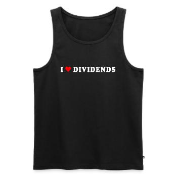 Dividends I Love Dividends I Love Stocks Stock Market - Men's Premium Organic Tank Top - black - Front - AI Model Male 178 light (178cm)