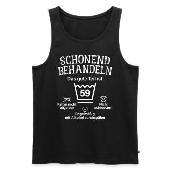 59. Geburtstag Schonend Behandeln 59 Teil Ist 59 - Männer Premium Bio Tank Top - Schwarz - Vorne - Michal (187cm)